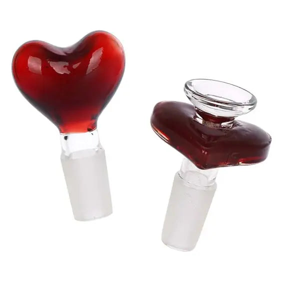 Pulsar Date Night Part 2 7.5" dual neck glass bong with romantic pink design - banger