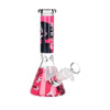 Pulsar Sakura Skulls 7.75in Beaker Water Pipe Kit – Stylish & Compact Smoker’s Set - bong