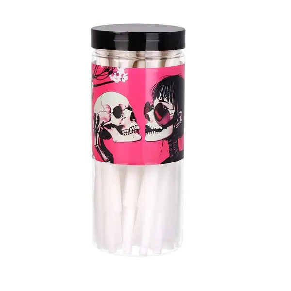 Pulsar Sakura Skulls 7.75in Beaker Water Pipe Kit – Stylish & Compact Smoker’s Set - pre roled cones