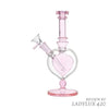 Pulsar Pink Heart Chalice 9" Glass Water Pipe – fast shipping Australia-wide