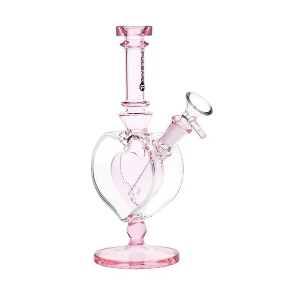 Pulsar Pink Heart Chalice 9" Glass Water Pipe – fast shipping Australia-wide-right