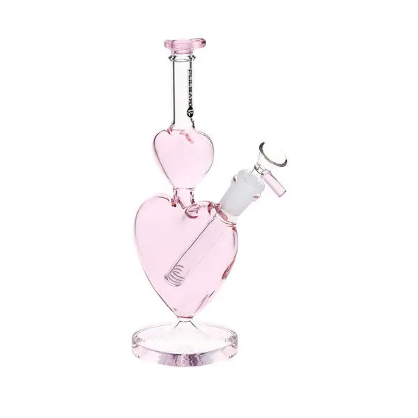 Pulsar Stacked Hearts 10" Glass Water Pipe with fast shipping Australia-wide-side