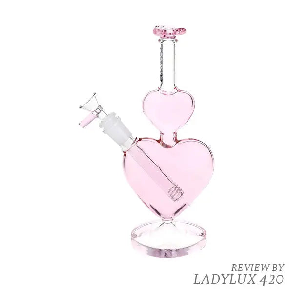 Pulsar Stacked Hearts 10" Glass Water Pipe with fast shipping Australia-wide