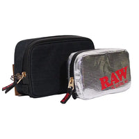RAW Enhanced 5-Layer Black Smell Proof Smokers Pouch V2 with Foil Insert Bag - side