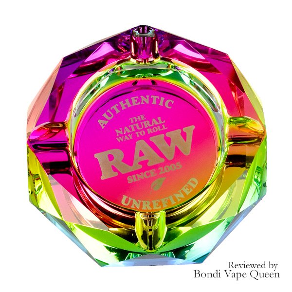 RAW Prism Glass Ashtray - 4.5” _ Rainbow