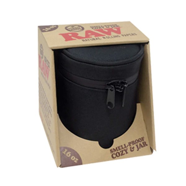 RAW Smell Proof Jar & Cozy w_ Lock – 10oz Medium copy 2