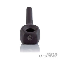 RYOT 6” Matte Black Glass Spoon, sandblasted finish, fast shipping Australia-wide - front