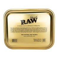 Raw Ethereal Large Metallic Rolling Tray – sleek, durable design, perfect for prepping - back