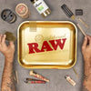 Raw Ethereal Large Metallic Rolling Tray – sleek, durable design, perfect for prepping - photo