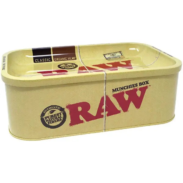 RAW Munchies metal storage box with fast shipping Australia-wide - closed