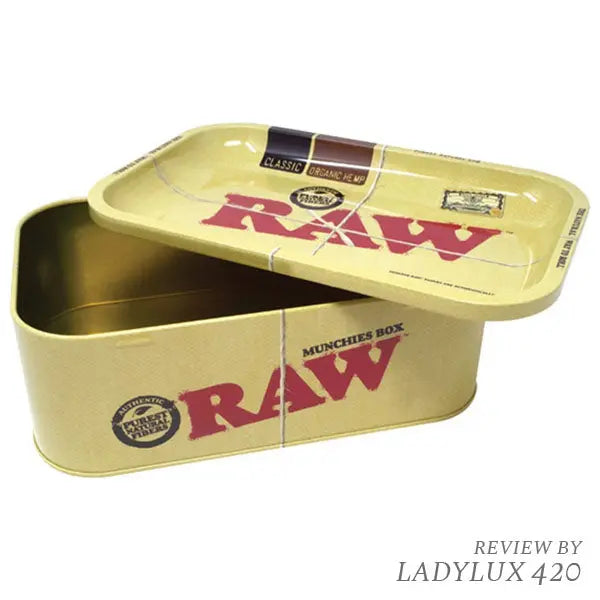 RAW Munchies metal storage box with fast shipping Australia-wide-open