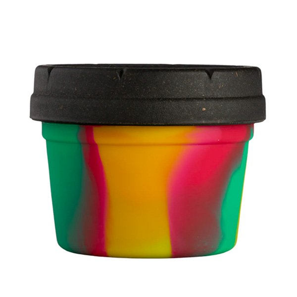 Re_Stash 4oz Mason Storage Jar with Silicone Koozie Rasta