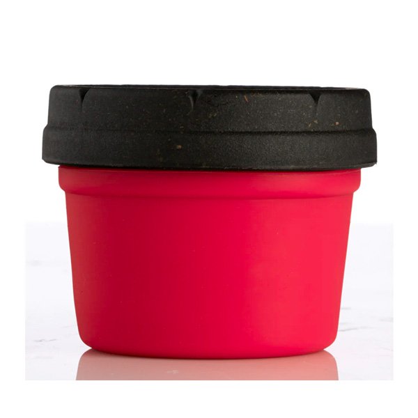 Re_Stash 4oz Mason Storage Jar with Silicone Koozie Red