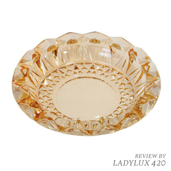 Round Cut Glass Ashtray