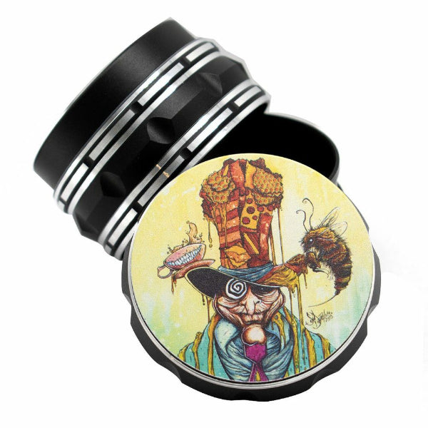 Sean Dietrich 4-piece Aluminium Grinder Honey Hatter, fast shipping Australia-wide
