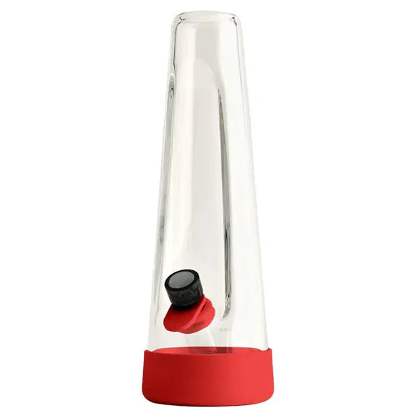 Session Goods glass bong with silicone footer, fast shipping Australia-wide, premium borosilicate quality - crimson front