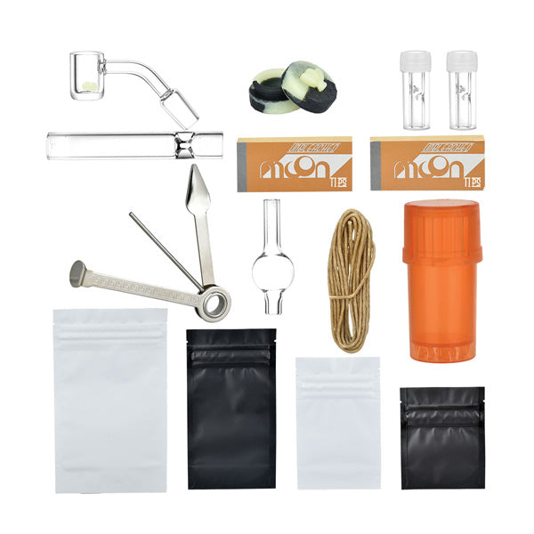 Smoke Box 7.75" Water Pipe and Complete Smoking Kit with Accessories – Portable and Durable - accessories