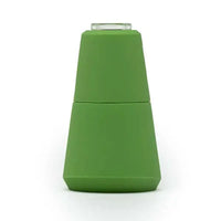 SoftGlass Pier 4" silicone and glass bubbler with cartridge adapter for smooth hits - pistachio - back