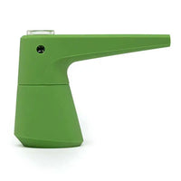 SoftGlass Pier 4" silicone and glass bubbler with cartridge adapter for smooth hits - pistachio - right