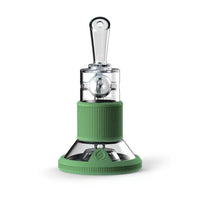 Softglass pistachio borosilicate glass tandem ball perc dab rig kit - front