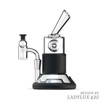 Softglass Onyx borosilicate glass tandem mason perc dab rig kit for smooth dabs - side