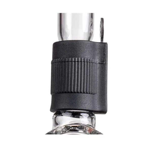 Softglass Onyx bubbler, borosilicate glass with silicone core, durable smoking pipe - grip