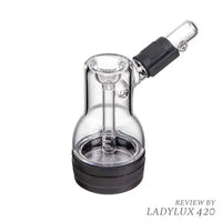 Softglass Onyx bubbler, borosilicate glass with silicone core, durable smoking pipe - right