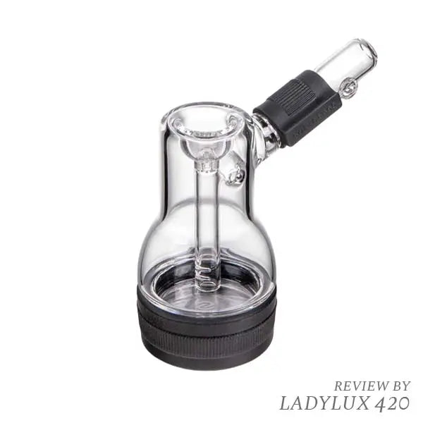 Softglass Onyx bubbler, borosilicate glass with silicone core, durable smoking pipe - right
