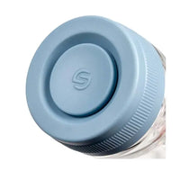 Softglass cerulian bubbler, borosilicate glass with silicone core, durable smoking pipe - bottom