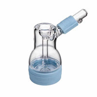 Softglass cerulian bubbler, borosilicate glass with silicone core, durable smoking pipe