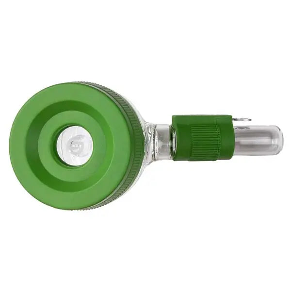 Softglass pistachio bubbler, borosilicate glass with silicone core, durable smoking pipe - bottom