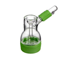 Softglass pistachio bubbler, borosilicate glass with silicone core, durable smoking pipe