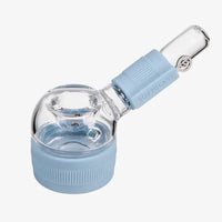 Softglass Core Series borosilicate glass and silicone hand pipe for smooth smoking - cerulean