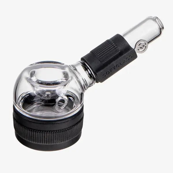 Softglass Core Series borosilicate glass and silicone hand pipe for smooth smoking - onyx