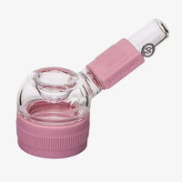 Softglass Core Series borosilicate glass and silicone hand pipe for smooth smoking - rose