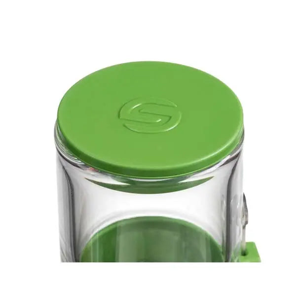 Softglass Core Series pistachio water pipe, borosilicate glass silicone hybrid bong - top