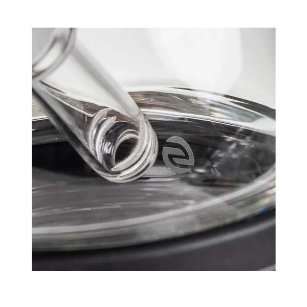 Softglass Core Series onyx water pipe, borosilicate glass silicone hybrid bong - bottom