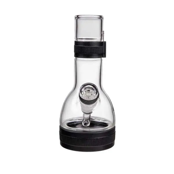 Softglass Core Series onyx water pipe, borosilicate glass silicone hybrid bong - front
