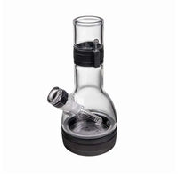 Softglass Core Series onyx water pipe, borosilicate glass silicone hybrid bong - left