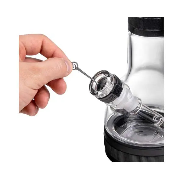 Softglass Core Series onyx water pipe, borosilicate glass silicone hybrid bong - pinhole