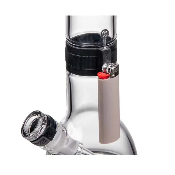 Softglass Core Series onyx water pipe, borosilicate glass silicone hybrid bong - size