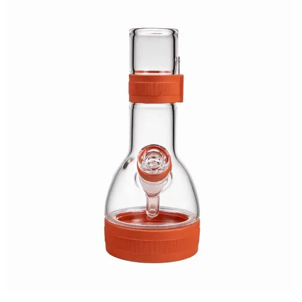 Softglass Core Series sienna water pipe, borosilicate glass silicone hybrid bong - front