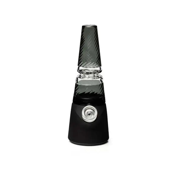 Softglass Totem Bong premium glass water pipe with artistic totem design - onyx - front