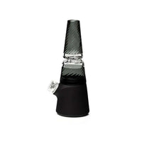 Softglass Totem Bong premium glass water pipe with artistic totem design - onyx - left