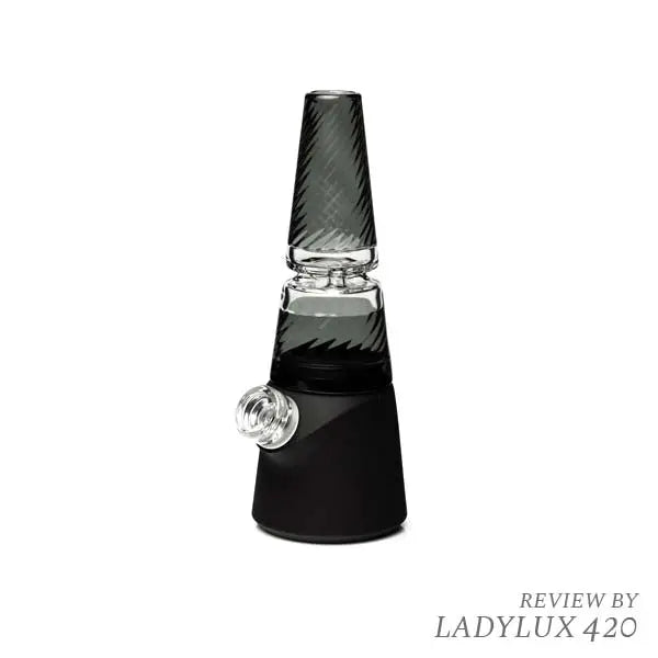 Softglass Totem Bong premium glass water pipe with artistic totem design - onyx - side