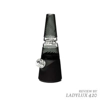 Softglass Totem Bong premium glass water pipe with artistic totem design - onyx - side
