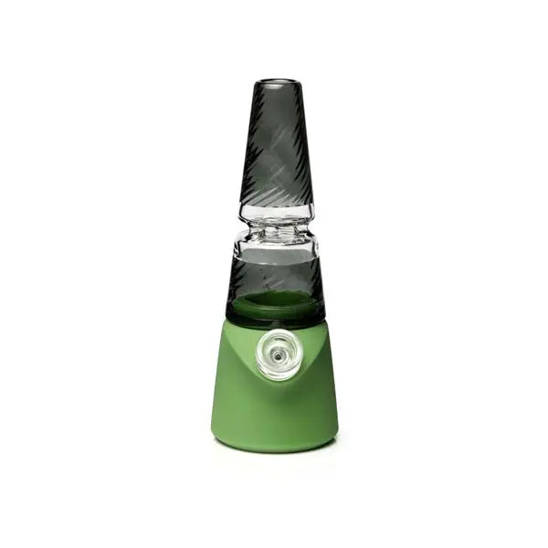 Softglass Totem Bong premium glass water pipe with artistic totem design - pistachio - front