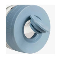 Softglass Core Series cerulean water pipe, borosilicate glass silicone hybrid bong - cap