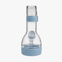 Softglass Core Series cerulean water pipe, borosilicate glass silicone hybrid bong - front