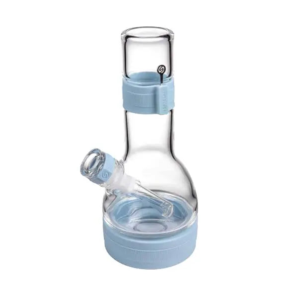 Softglass Core Series cerulean water pipe, borosilicate glass silicone hybrid bong 